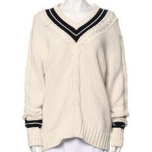 RE/DONE Striped V-Neck Sweater